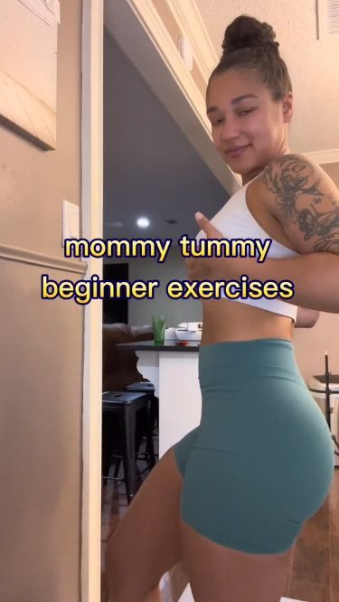 Mommy Tummy Workout, Tummy Exercise, Pregnancy Workout Videos, Post Baby Workout, Pooch Workout, Beginner Exercises, Postpartum Workout, Mommy Tummy, Post Pregnancy Workout