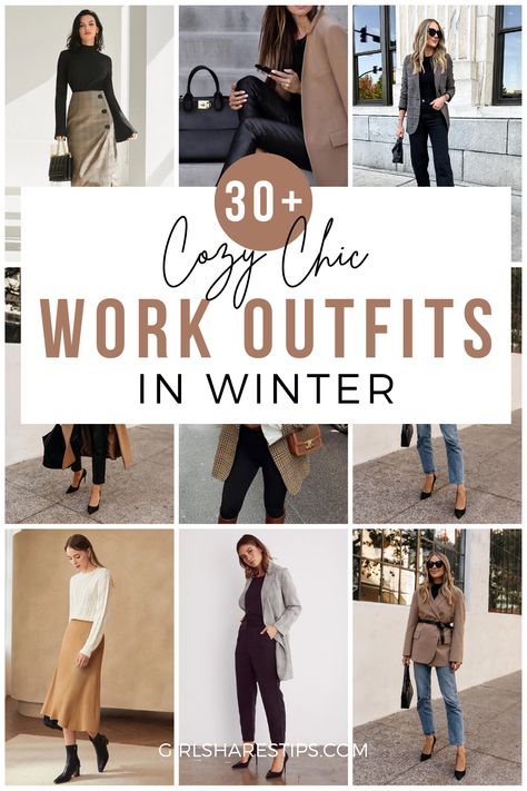 Office Attire Winter, Winter Professional Outfits, Winter Office Outfits Women, Office Outfit Women Business, Winter Business Casual Outfits, Business Professional Outfits Women, Casual Work Outfit Winter, Business Casual For Women, Outfit Ideas Office