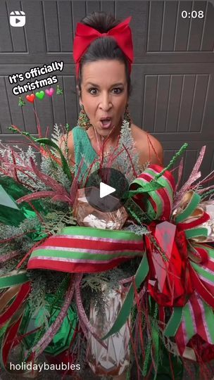 4.2K views · 90 reactions | It’s officially Christmas 🤪😂🎄WOWZERS! That swag looks good! This grand bling Christmas Jewel Swag is Friday’s tutorial in BaBam’s Inside Scoop private group~ 💗❤️💚 DM for more info on how to join. 🎄#reels #reelsinstagram #wreath #doordecor #holidays #christmas #christmasishere #christmasswag #christmaswreath #christmasdecorating #christmasdecor #facebookreelsviral #christmasreels | Holiday Baubles Holiday Baubles, Christmas Swags, Holidays Christmas, Door Decorations, Christmas Wreaths, Wreath, Christmas Decorations, Holidays, Christmas