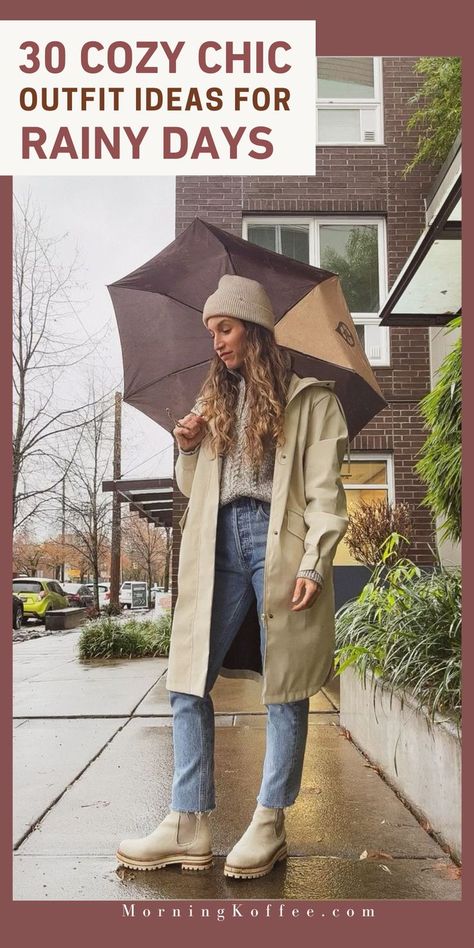 Embrace the rain with style! Here are 30 cozy chic outfit ideas that will keep you looking fabulous even on the wettest days. From waterproof layers to stylish boots, these looks will ensure you stay dry and fashionable every day. Dive into a world of rainy day fashion where comfort meets chic, and never let a little drizzle dampen your spirits or your style!. Short Rain Boots Outfit Winter, Rain Booties Outfits, Cute Rain Boots Outfit, Chelsea Boots Outfit Fall, Rainy Day Teacher Outfit, Rain Boot Outfits, Lazy Rainy Day Outfit, Short Rain Boots Outfit, Rain Boots Outfit Winter