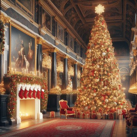 Christmas Ballroom, Christmas Royal Ball Aesthetic, Christmas Ballroom Aesthetic, Labyrinth Ballroom Scene, Rivoli Ballroom, Minimalist Christmas Tree, Frosted Windows, Dinner Table Setting, Christmas Train