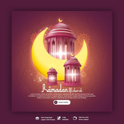 PSD ramadan kareem traditional islamic f... | Premium Psd #Freepik #psd Ramadan Dua, About Ramadan, Fire Horse, Adobe Illustrator Graphic Design, Social Media Banner, Ramadan Kareem, Instagram Post Template, Post Templates, Vector Photo