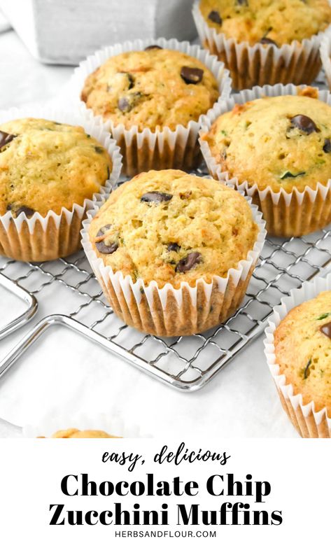 Easy Chocolate Chip Zucchini Muffins, Zucchini Muffins Chocolate Chip, Zucchini Muffins Recipes, Healthy Chocolate Chip Zucchini Muffins, Easy Zucchini Muffins, Zucchini Ideas, Chocolate Chip Zucchini Muffins, Healthy Chocolate Chip Muffins, Zucchini Muffin