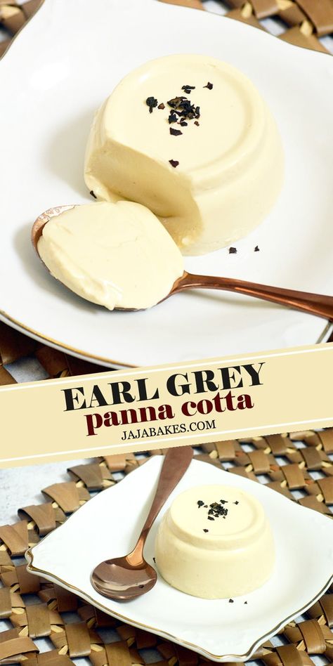 British Dessert Recipes, Earl Grey Panna Cotta, Panna Cotta Recipe, Mapo Tofu, Cold Desserts, Drink Tea, Earl Grey, Dessert Drinks, How Sweet Eats