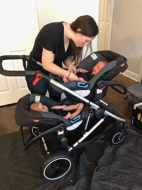 Every twin mom has been there, even if their Instagram story suggests otherwise. Repeat this to yourself: YOU ARE NOT ALONE (you’ve got two babies with you, remember?) Twin Baby Room Ideas, Nursery Ideas For Twins, Twins Strollers, Twin Must Haves, Baby Strollers And Car Seats, Twin Baby Gear, Twin Baby Rooms, Strollers And Car Seats, Twin Nursery