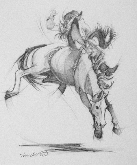 Horse Bucking Drawing, Horse Bucking, Horse With Rider, Card Homemade, Sketch Simple, Sketchbook Challenge, Bucking Horse, Homemade Ideas, Horse Anatomy