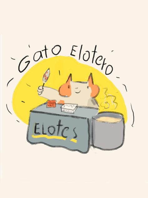 un gato que vende elotes y ya ajjajaa ilustracion Cute Icons, Mexican Food Recipes, Hot Dogs, Cute Drawings, Corn, Angel, Photo And Video, Instagram Photos, Instagram Photo