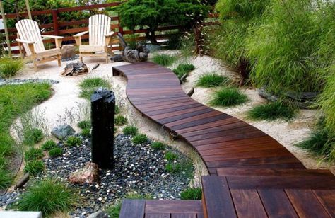 30+ Amazing beach style deck ideas promoting relaxation Wooden Pathway, Wood Walkway, Wooden Walkways, Backyard Beach, Garden Walkway, Have Inspiration, Garden Pathway, Garden In The Woods, Gorgeous Gardens