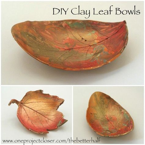 Autumn Leaf Bowls - 15 Fabulous Fall Leaf Crafts for Kids Leaf Crafts Kids, Clay Easy, Clay Leaf, Autumn Leaves Craft, Bake Clay, Clay Crafts For Kids, Leaf Bowl, Baking Clay, Leaf Bowls