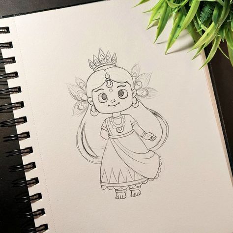 Cute Radha Rani, Radha Rani Drawing, Cute Radha, Anime Face Drawing, Watercolor Art Face, Ganesh Art Paintings, Fairy Drawings, Easy Cartoon Drawings, Pencil Sketch Images