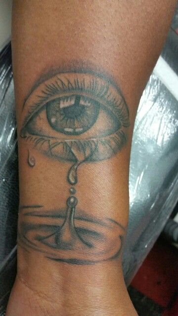 Tears Tattoo Ideas, Tearing Skin Tattoo, Eye Drop Tattoo, Teary Eyes Tattoo, Eye Tattoo With Tear, Shatter Glass Tattoo, Eye Shoulder Tattoo, Tear Eye Tattoo, No More Tears Tattoo