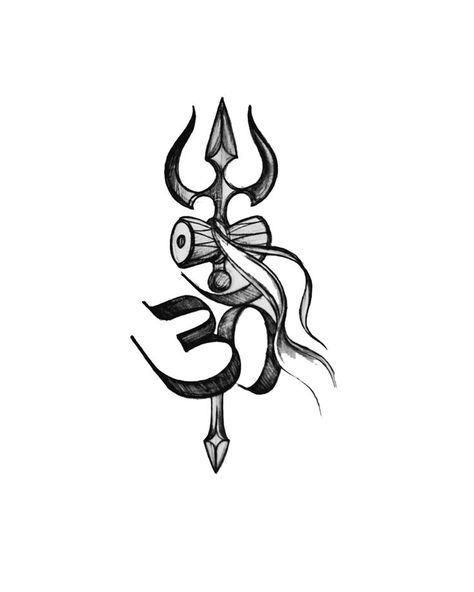 Shiva Outline Tattoo, Trisula Tattoo Design On Hand, Trishul Design Art, Mahakal Tattoo Design For Men, Trishul Tattoo Stencil, Om Trishul Tattoo Design, Om With Trishul Tattoo Design, Shiva Tatoos Design, Siva Tattoo Designs