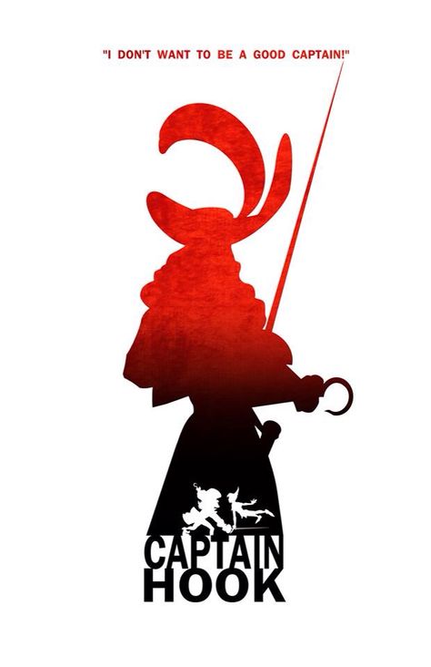 Captain Hook - I Don't Want To Be A Good Captain by Steve Garcia Captain Hook Illustration, Captain Hook Wallpaper, Captain Hook Silhouette, Villain Painting, Captain Hook Quotes, Captain Hook Fanart, Hook Fanart, Sketch Tiger, Peter Pan Captain Hook