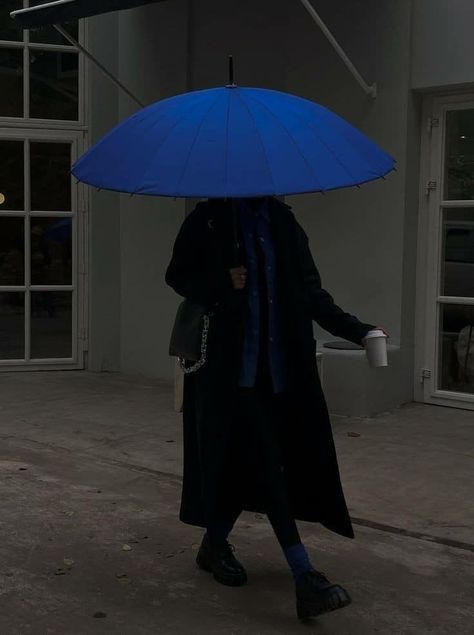 Outfit Ideas October, Blue Feeds, Blue Emoji, Blue Umbrella, Everything Is Blue, Winter Outfits Aesthetic, Clothing Outfit Ideas, Feeling Blue, Love Blue