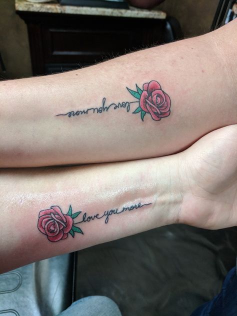 Love You More Tattoo With Flowers, I Love You Flower Tattoo, I Love You More I Love You Most Tattoo, I Love You More Tattoo Ideas, I Love You Tattoos, I Love You More Tattoo, I Love You Tattoo, Love You More Tattoo, Tattoo For My Mom