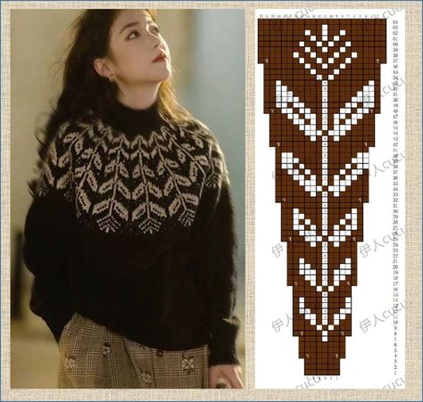 Fair Isle Chart, Colorwork Chart, Fair Isle Knitting Patterns, Colorwork Knitting, Fair Isle Knitting, Knit Stitch Patterns, Knitting Charts, Sweater Knitting Patterns, Knitting Stitches