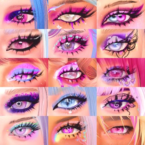 Sims 4 Cc Two Different Colored Eyes, Sims 4 Cc Bratz Makeup, Sims 4 Cc Cartoon Eyes, Sims 4 Custom Content Face, Sims 4 Cartoon Eyes, Sims 4 Contacts Eyes, Black Eyes Sims 4 Cc, Sims 4 Cc Unnatural Eyes, Contacts Sims 4 Cc