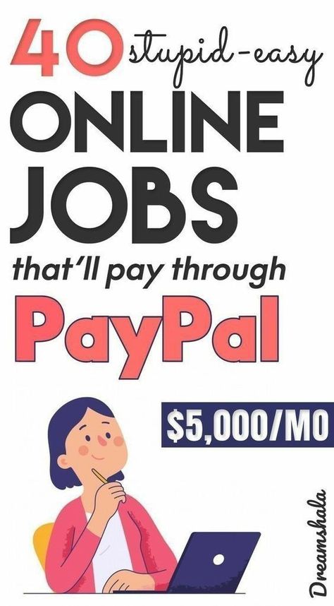 40 Stupid easy online jobs that'll pay through paypal $5,000/mo... Passive Income Quotes, Side Hustle Passive Income, Easy Online Jobs, Legit Work From Home, Earn Online, Money Making Jobs, Jobs From Home, Easy Work, Online Side Hustle