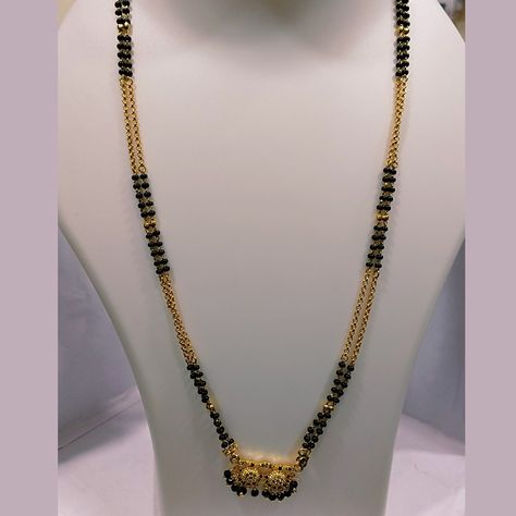 Black Beads Chain with Locket – Long Price: ₹250/- Shop Now: Visit our webpage (https://snigdhacollections.com/product/bla-00006-2/) or contact us via call or WhatsApp at 084999 91138. Black Beats Chains Gold, Gold Beaded Long Necklace, Black Beads Chain, Bappa Photo, Black Beats, Mangalsutra Design, Gold Jewels Design, Black Gold Chain, Gold Necklace Simple