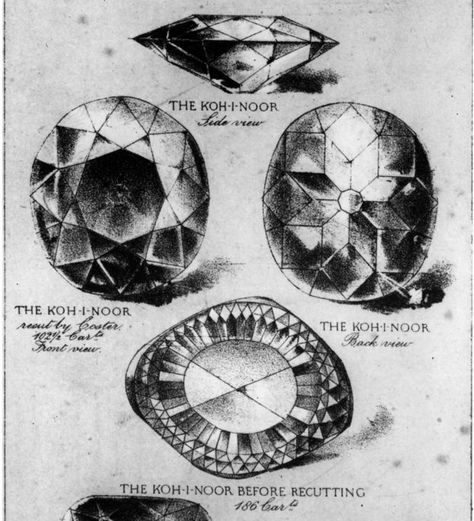 circa 1860: The Koh-i-Noor and Regent or Pitt diamonds seen from different angles. Duleep Singh, Purple Diary, Franz Xaver Winterhalter, British Crown Jewels, Hope Diamond, Royal Diamond, Koh I Noor, Diamond Image, Epic Story