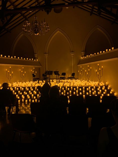 Candlelight Stage Design, Orchestra At Wedding, Orchestra Wedding, Candlelight Service Church, Candlelight Aesthetic, Wedding Orchestra, Candlelight Proposal, Candle Opera, Candlelight Orchestra