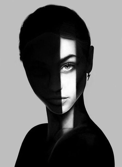 Shadow Portraits, Drawing Pencils, Sketching Art, Studio Portrait Photography, Shadow Photography, Photographie Portrait Inspiration, Self Portrait Photography, Creative Portrait Photography, Foto Tips