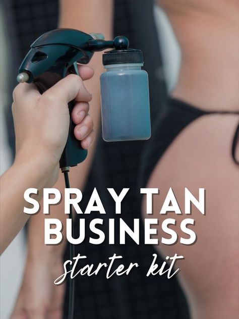 side hustle make money business beauty spray tanning esthetician Spray Tan Pricing, How To Spray Tan Someone, How To Start A Mobile Spray Tan Business, Starting A Spray Tan Business, Spray Tan Poses, Mobile Spray Tanning Business, Spray Tanning Business, Tanning Business, Side Hustle Money