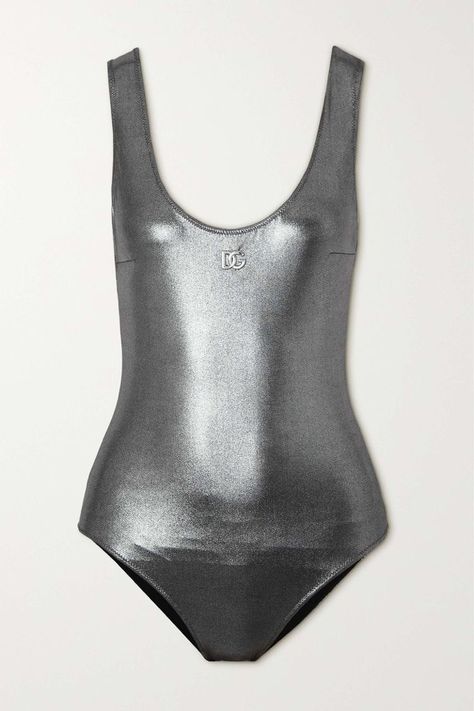 Reflective | Grey Silver Swimwear, Honeymoon Wear, Swimsuit Inspiration, Metallic Swimsuit, Fashion 2024, Swimsuits For All, On Vacation, Net A Porter, Women Collection