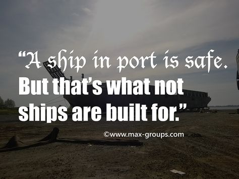 A ship in port is safe, but that's NOT what ships are built for. Maritime Quotes, Ocean Journal, Ship Quotes, Related Quotes, Some Quotes, Crashing Waves, Concept Ideas, Dark Skies, A Ship