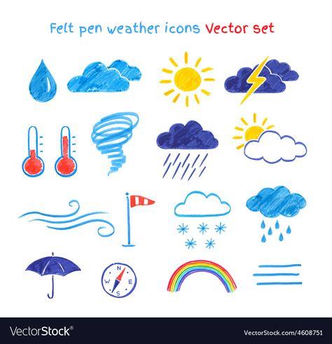 Theatre Symbol, Camping Icons, Bujo Doodles, Weather Symbols, Cloud Illustration, Weather Icons, Image Nature, Weather Patterns, Doodle Illustration