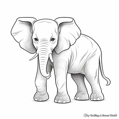 Elephant Drawing Realistic, Elephant Coloring, Elephant Sketch, Elephant Clip Art, Sketch Simple, Elephant Coloring Page, Kindergarten Coloring Pages, Elephant Colour, Drawing Realistic