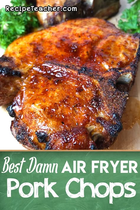 air fryer recipes ideas #FoodRecipes Air Fryer Recipes Pork, Air Fryer Pork, Air Fryer Pork Chops, Crockpot Healthy, Cooks Air Fryer, Air Fryer Oven Recipes, Air Fry Recipes, Air Fryer Recipes Chicken, Air Fryer Dinner Recipes