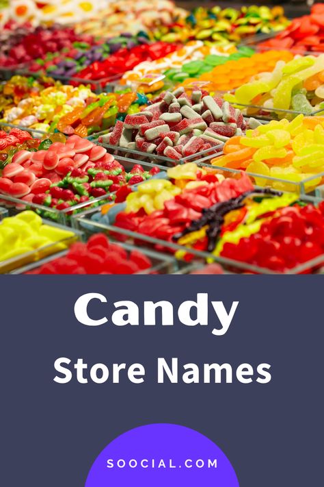 Candy Business Names, New Business Names, Candy Business, Store Names Ideas, Candy Cup, Name Ideas, Candy Store, Candy Shop, Sweet Treat