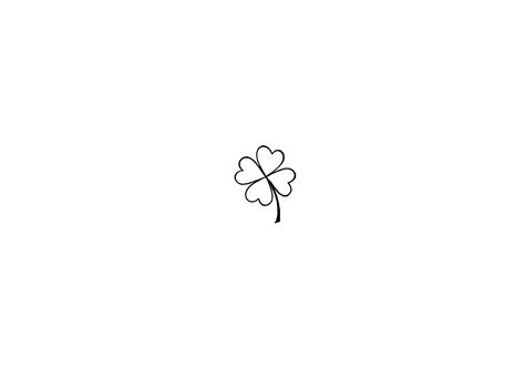 Four Leaf Clover Tattoo Stencil, Hourglass Tattoo Simple, Quadrifoglio Tattoo, Hourglass Tattoo Minimalist, Small Shamrock Tattoo, Lucky Clover Tattoo, Minimalist Music Tattoo, Small Dope Tattoos, Minimalistic Tattoo Ideas