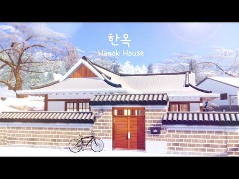 Hanok House 한옥 a Traditional Korean Home 🇰🇷 🏠 | The Sims 4 | Speed Build | No CC + Download Links Sims 4 Korean Build, Hanok House Korean Traditional, Sims 4 Korean House, Korean Style House, Korean House Exterior, Korean Homes, Korean Village, Home The Sims 4, Hanok House