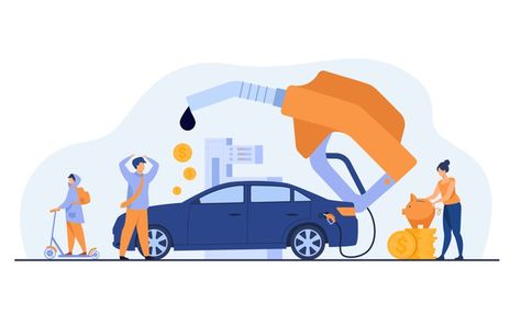 Fuel Illustration, Embry Riddle Aeronautical University, Money Woman, Motor Insurance, Car People, Fuel Prices, Car Vector, Flat Vector Illustration, Car Fuel