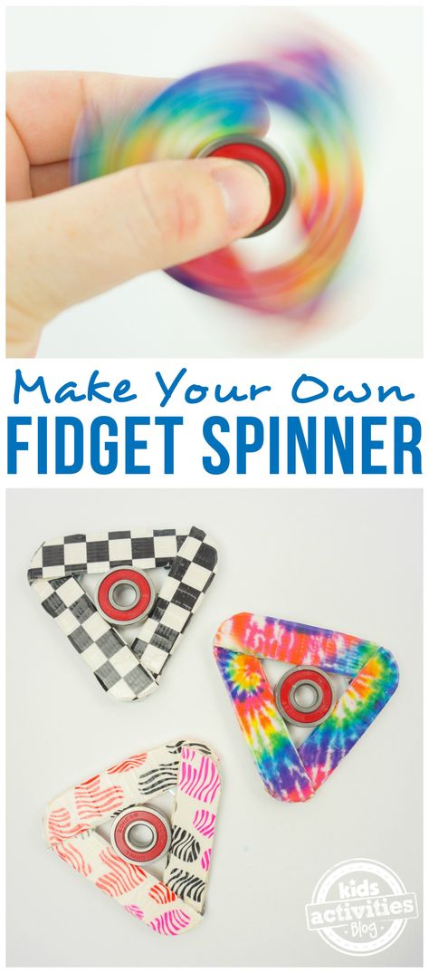 How to Make a Fidget Spinner from craft sticks! So easy and so much fun! This kid-friendly craft is perfect to make your own fidget spinner and customize it with duct tape. Spinners Diy, Duct Tape Crafts, Craft Sticks, Kid Friendly Crafts, Tape Crafts, Camping Crafts, Childrens Crafts, Duct Tape, Fidget Spinner