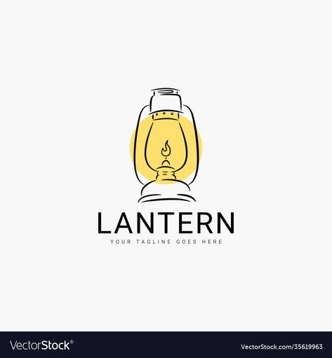 Lantern Tattoo Simple, Lantern Simple Drawing, Kerosene Lamp Tattoo, Lamp Illustration Vector, Lantern Logo, Lantern Drawing, Line Art Minimalist, Marvel Logo, Vector Illustration Design