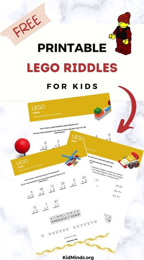 This free printable is perfect for LEGO-themed unit study, for LEGO day, to celebrate the birthday of Ole Kirk Christiansen (LEGO inventor), as a boredom buster, or any other time of the year! Homeschool Library, Negative Numbers, Lego For Kids, Boredom Busters, Free Library, Unit Study, Study Unit, Early Education, Lego Creations