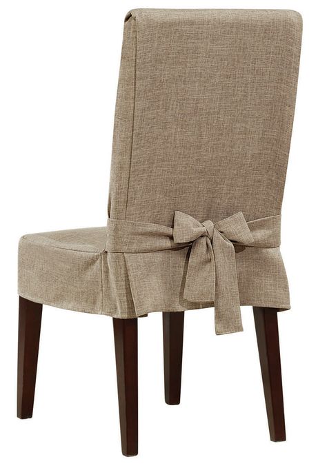 Dining Chair Makeover, Dining Chairs Diy, Dining Room Chair Slipcovers, Chair Back Covers, Rattan Bar, Dining Room Chair Covers, Reupholster Chair, Chair Slipcover, Dining Chair Covers