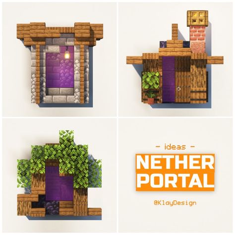 NETHER PORTAL ideas! 🧙‍♂️ Building these three nether portals took forever! 😆 Well, here’s three ideas of portal, each one with a different style! Should I do more? 🤔 Also, I’ll probably do a FACE REVEAL soon! So stay tuned! 😳 ——————————————— - 🪴 Follow @klay.design_mc for more! - 💬 Lemme know your thoughts! - 🙌 Complementary Shaders - 🍳 Repost with credits only! ——————————————— #minecraft #minecrafthouse #minecraftbuild #minecraftideas #minecraftbuilds #minecraftdesign #minecraftnether #... Aesthetic Nether Portal Minecraft, Cute Nether Portal Design, Neither Portal Minecraft, Portal Ideas Minecraft, Minecraft Windows Design, Nether Portal Ideas, Minecraft Portal Design, Nether Portal Design, Minecraft Essentials