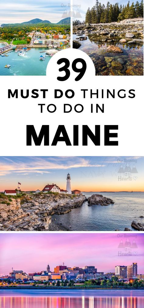 I LOVE Maine. It's such a beautiful area and there is so much to see or do I had no idea where to start until I found this list of things to do in Maine. Bucket list just grew! #OurRoamingHearts #Maine #VisitMaine What To Do In Maine In Summer, Best Things To Do In Maine, Fun Things To Do In Maine, Places To See In Maine, Things To Do In Maine Summer, Maine To Do List, Maine Family Vacation Ideas, Must See Places In Maine, Maine Usa Beautiful Places