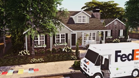 6010 Foundry Cove | 40x30 | Unfurnished Residential | Patreon Sims 4 Houses Unfurnished, Sims 4 Minimalist House Cc, Sims4cc House, Sims 4 40x30 House, Sims 4 Beach House, Sims 4 Realistic, Sims 4 Family House, Sims 4 Modern House, 4 Family