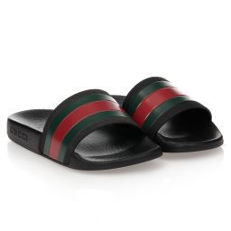 Kids Gucci Sliders | Childrensalon Obx Shifting, Gucci Sliders, Louis Vuitton Flip Flops, Pink Gucci Purse, Sandal Gucci, Black Gucci Purse, Mens Sliders, Box Cadeau, Green Web