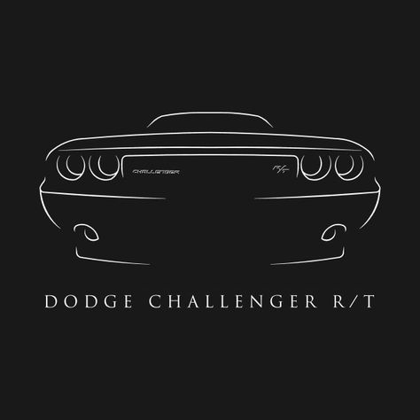 Dodge Tattoo Ideas, Dodge Challenger Painting, Dodge Sketch, Challenger Silhouette, Dodge Challenger Tattoo, Challenger Tattoo, Dodge Tattoo, Dodge Challenger Drawing, Dodge Drawing