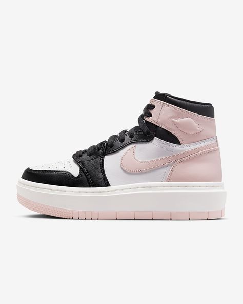 Nike Shoes Pink, Air Jordan 1 Elevate High, Jordan 1 Elevate High, High Top Air Jordans, High Top Nike, Nike Shoes High Tops, Jordan 1 Elevate, Fits Inspiration, Pink High Tops