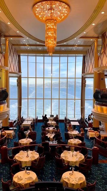 Cruise Ships Interior, Boat Restaurant, Norway Cruise, Luxury Cruise Ship, Dream Cruise, Luxury Restaurant, Dinner Cruise, Europe Tours, Luxury Cruise