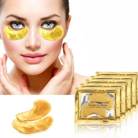 V Shape Face, Gold Eye Mask, Makeover Tips, Under Eye Mask, Collagen Mask, Botox Fillers, Skin Collagen, Gold Eyes, Puffy Eyes