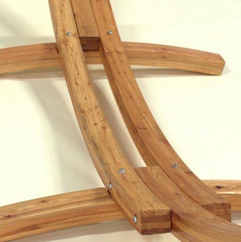 Wooden Hammock Stand, Wooden Hammock, Bandsaw Projects, Human Spine, Craft Shed, Hammock Stands, Hammock Accessories, Hammock Stand, Cabin Ideas