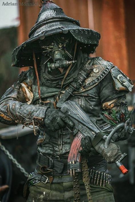 cascadia Post Apocalyptic Warrior, Apocalyptic Warrior, Dystopia Rising, Wasteland Warrior, Post Apocalyptic Costume, Apocalypse World, Post Apo, Post Apocalyptic Art, Post Apocalyptic Fashion